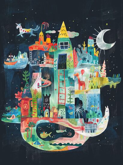 Small World, Big Dreams - a Digital Art Artowrk by Hoi Yu Karen Ge